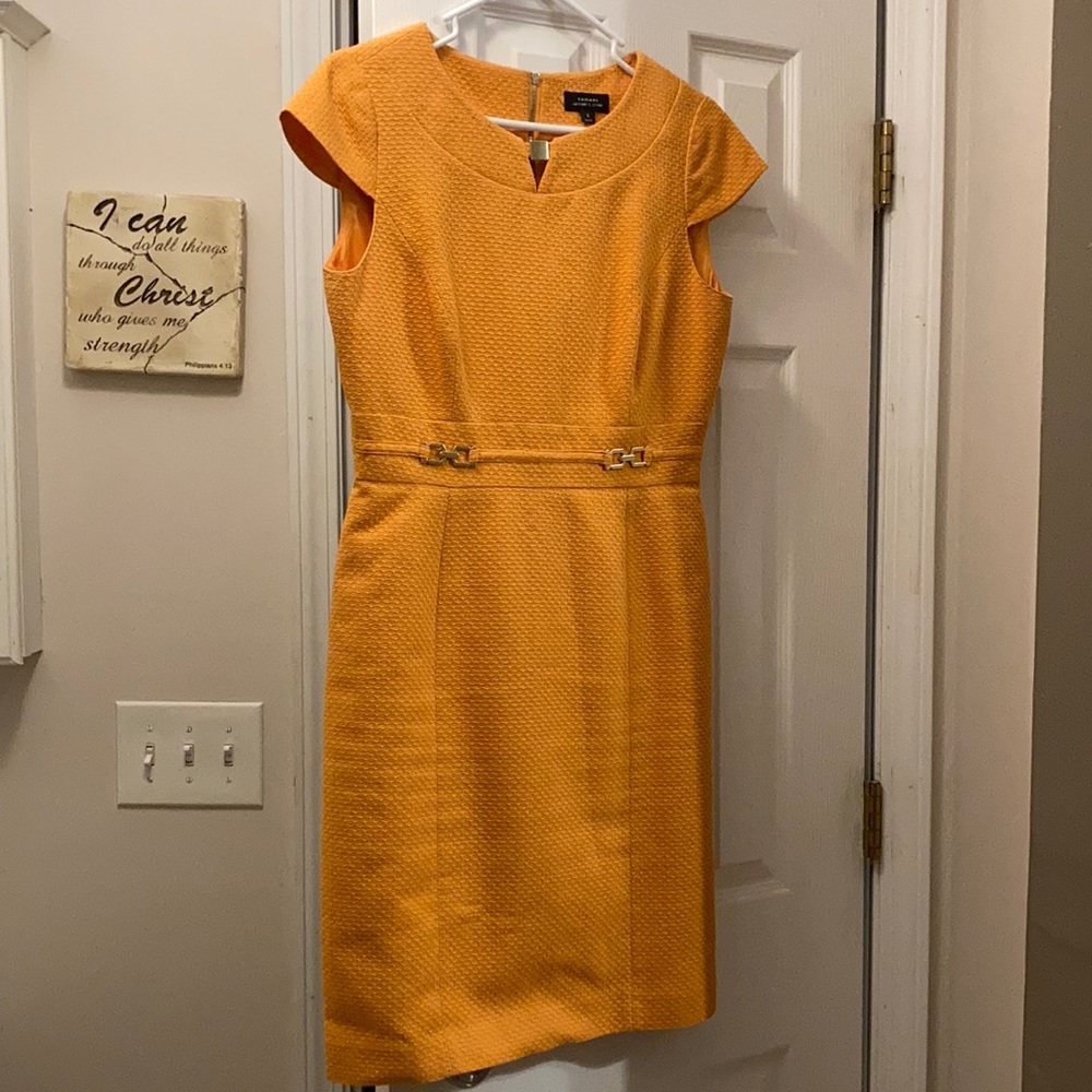 Tahari Orange Dress